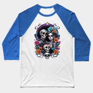 Parejas - Couples- Dia De Los Muertos Baseball T-Shirt